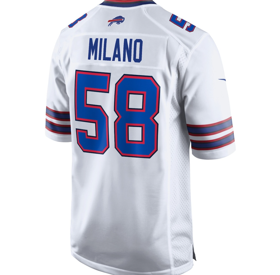 Buffalo Bills Nike Game Road Jersey - White - Matt Milano - Mens