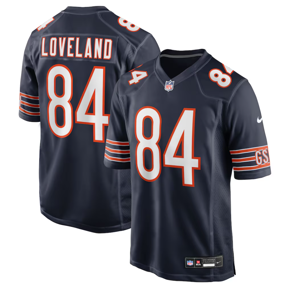 Chicago Bears Nike Home Game Jersey NFL 2025 Draft First Round Pick - Navy - Colston Loveland - Mens