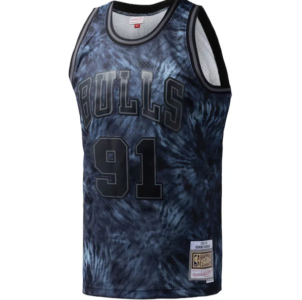 Chicago Bulls Men's Jersey NBA Mitchell & Ness 95/96 Rodman Tie Dye