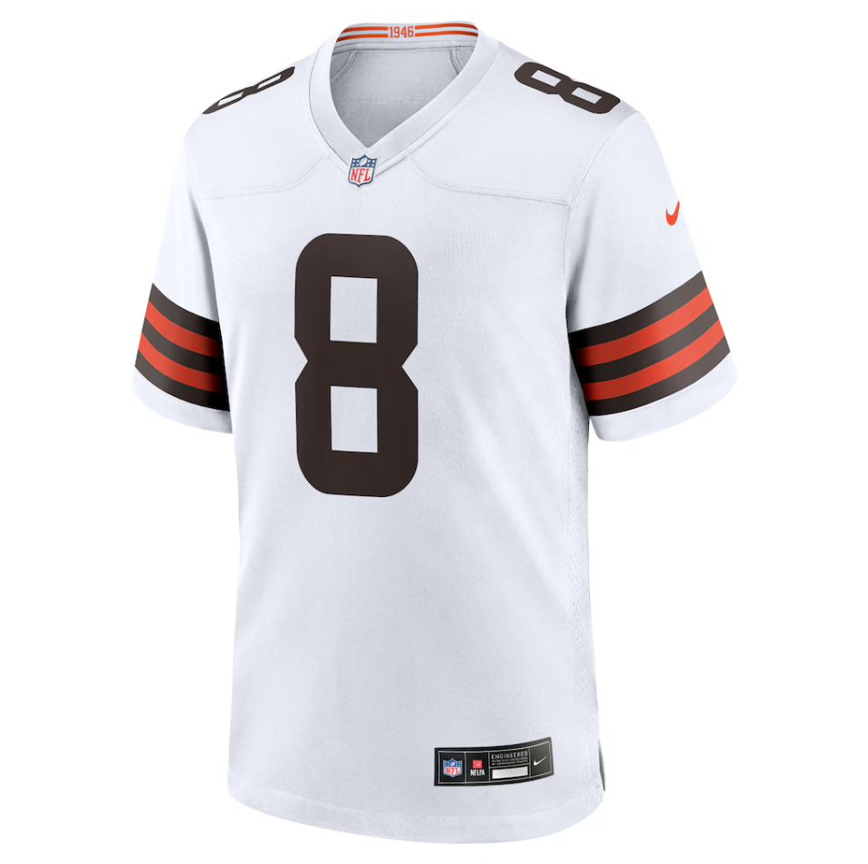 Cleveland Browns Nike Game Road Jersey - White - Kenny Pickett - Mens