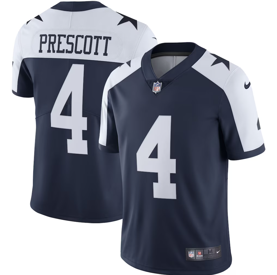 Men's Nike Dak Prescott Navy Dallas Cowboys Alternate Vapor Limited Jersey