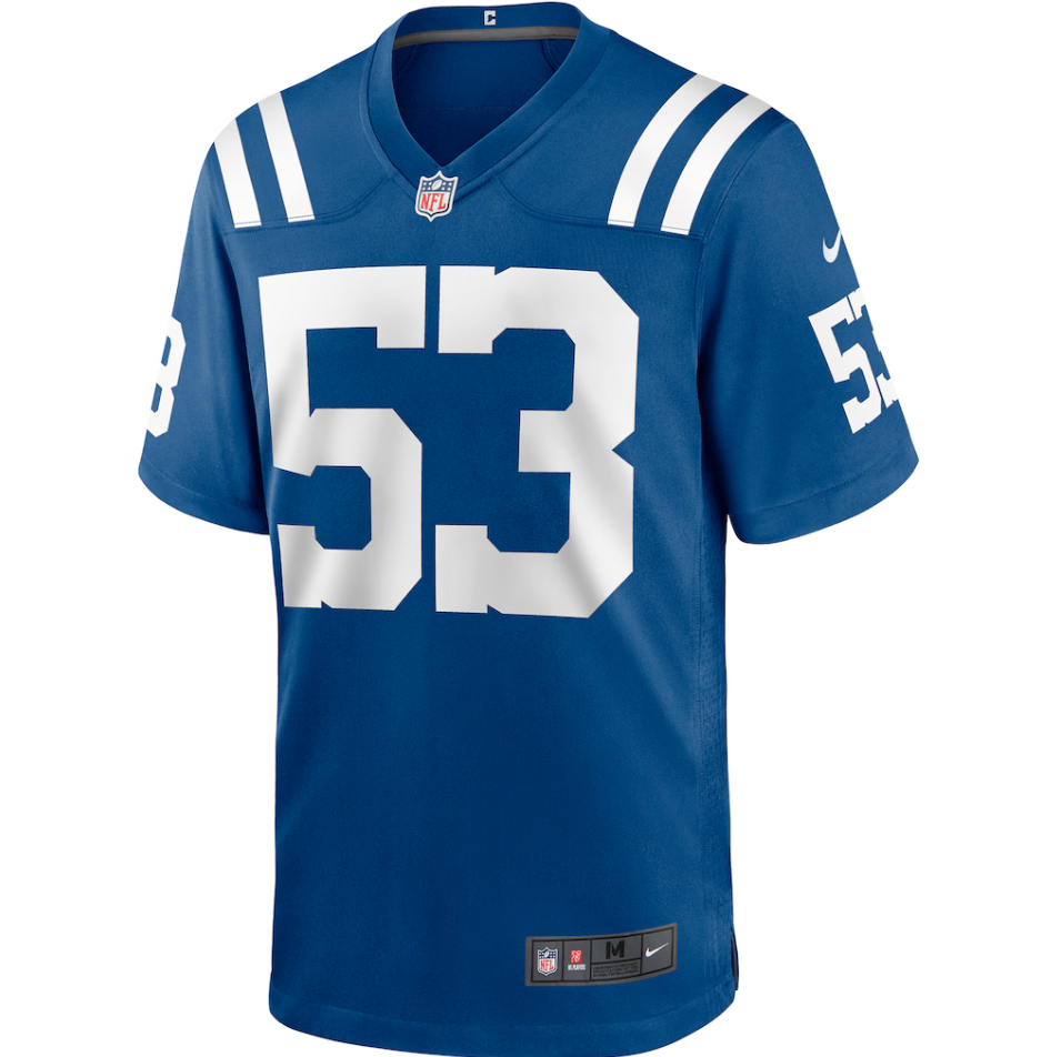 Men's Nike Darius Leonard Royal Indianapolis Colts Game Player Jersey In Stock
