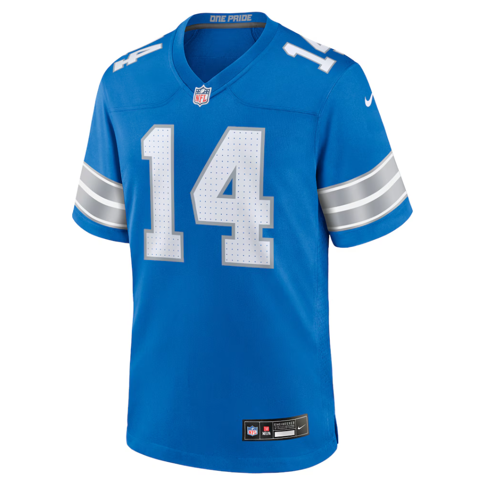 Detroit Lions Nike Home Game Jersey - Blue - Amon-Ra St. Brown - Mens