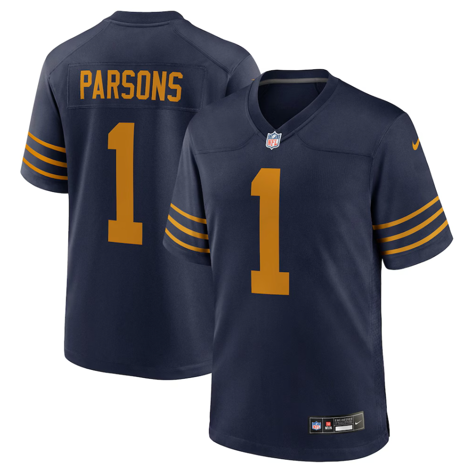 Green Bay Packers Nike Game Alternate Jersey - Navy - Micah Parsons - Mens