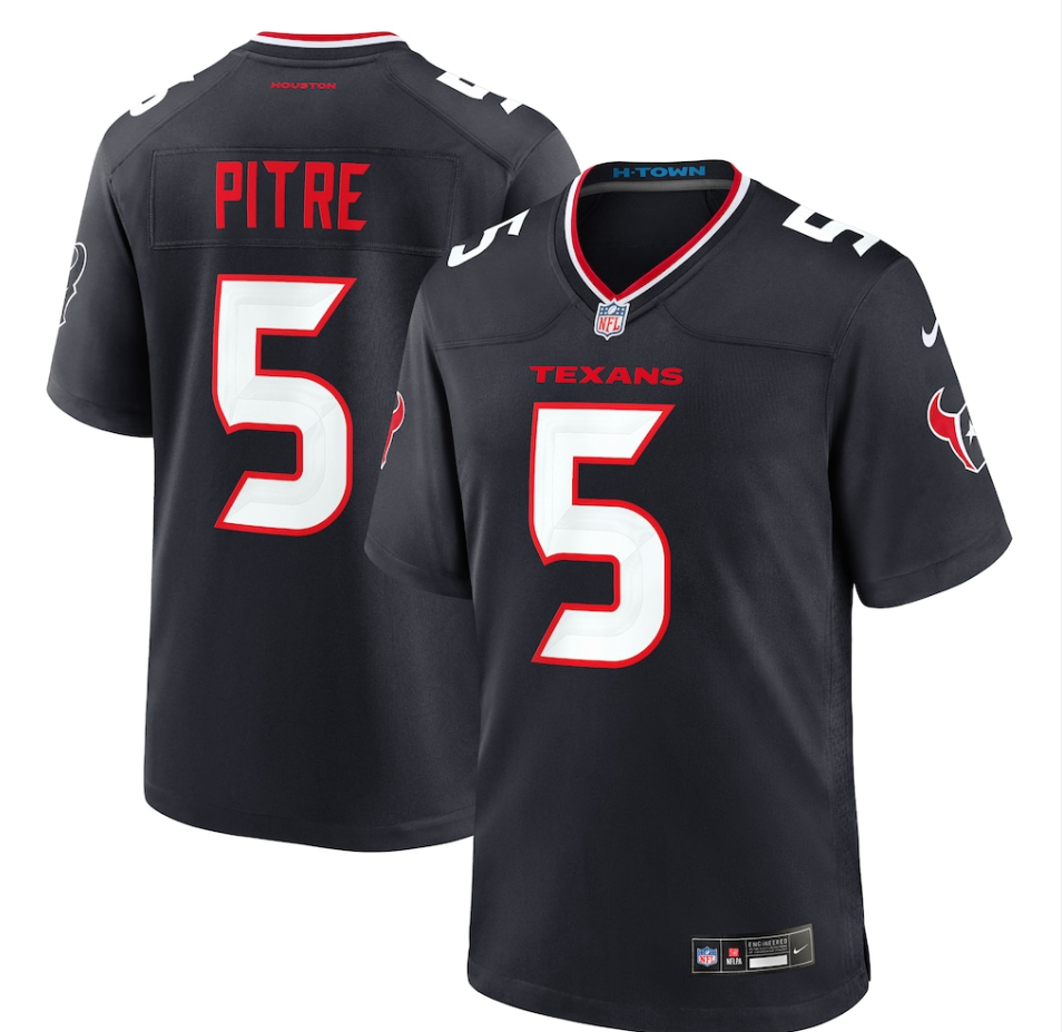 Houston Texans Nike Home Game Jersey - Navy - Jalen Pitre - Mens