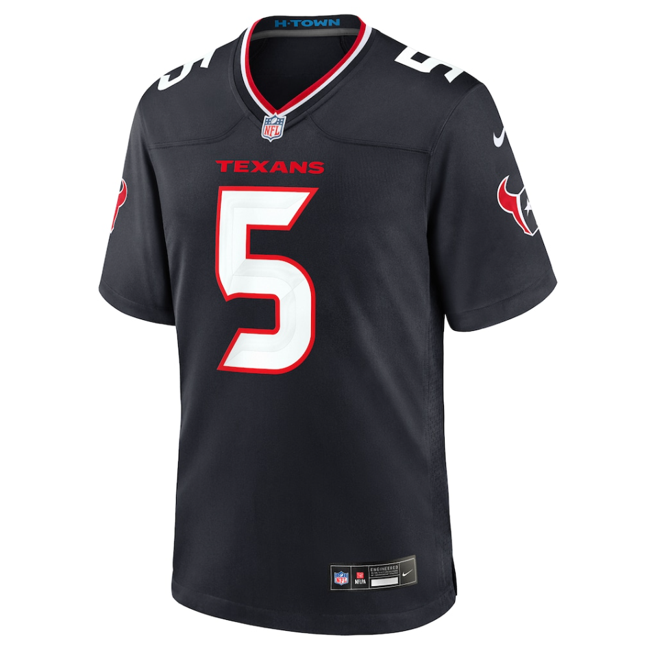 Houston Texans Nike Home Game Jersey - Navy - Jalen Pitre - Mens