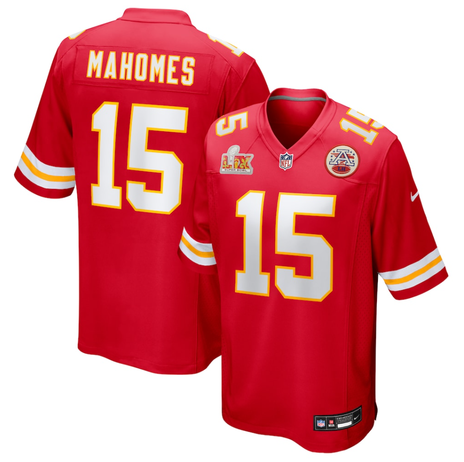 Kansas City Chiefs Nike Game Home Super Bowl LIX Patch Jersey - Patrick Mahomes - Mens