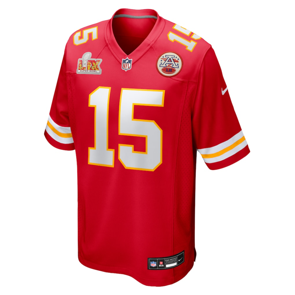 Kansas City Chiefs Nike Game Home Super Bowl LIX Patch Jersey - Patrick Mahomes - Mens