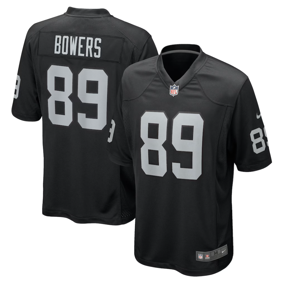 Las Vegas Raiders Nike Game Home Jersey - Black - Brock Bowers - Mens