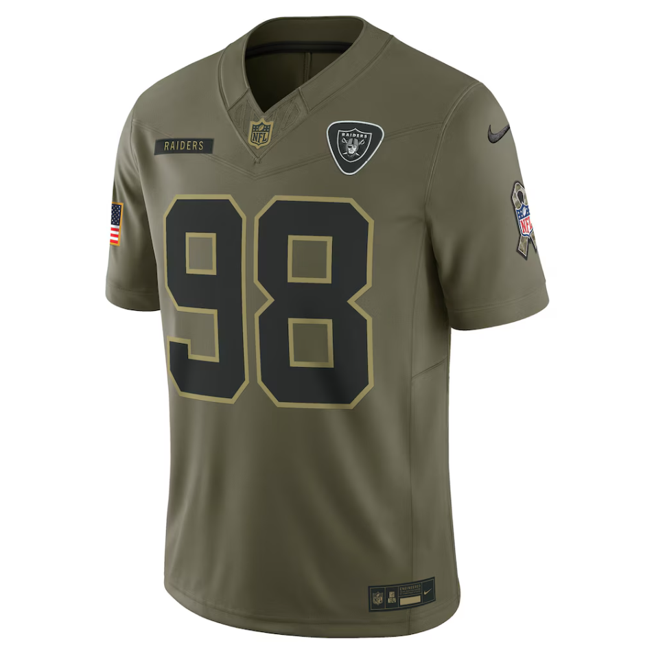 Las Vegas Raiders Nike 2025 Salute To Service Jersey - Maxx Crosby - Mens