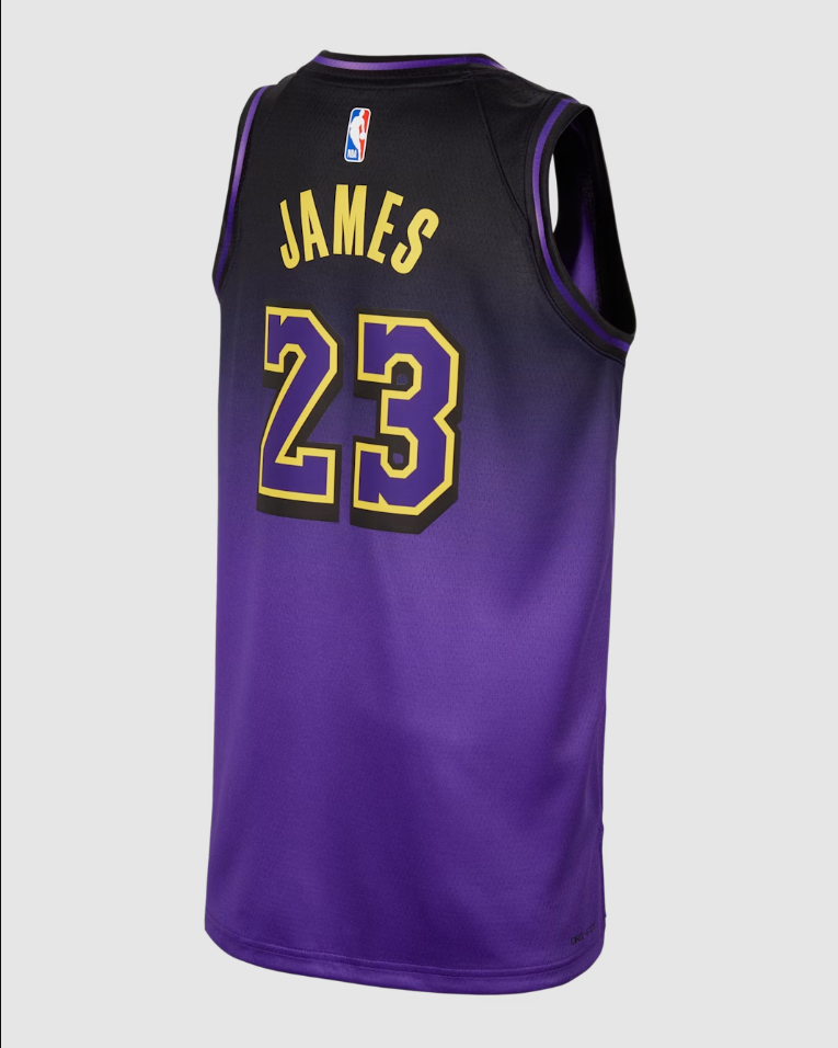 LeBron James Los Angeles Lakers 2024/25 City Edition Older Kids' Nike Dri-FIT NBA Swingman Jersey