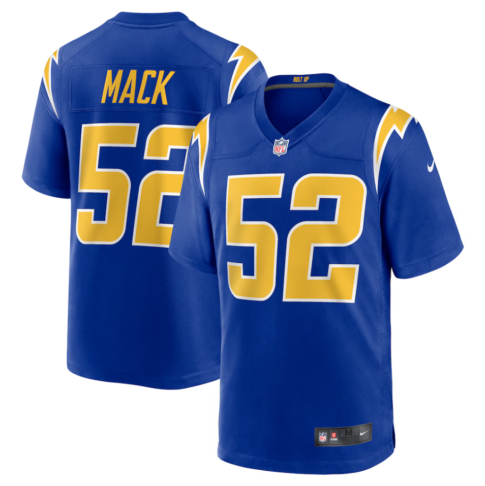 Los Angeles Chargers Nike Secondary Alternate Game Jersey - Royal - Khalil Mack - Mens