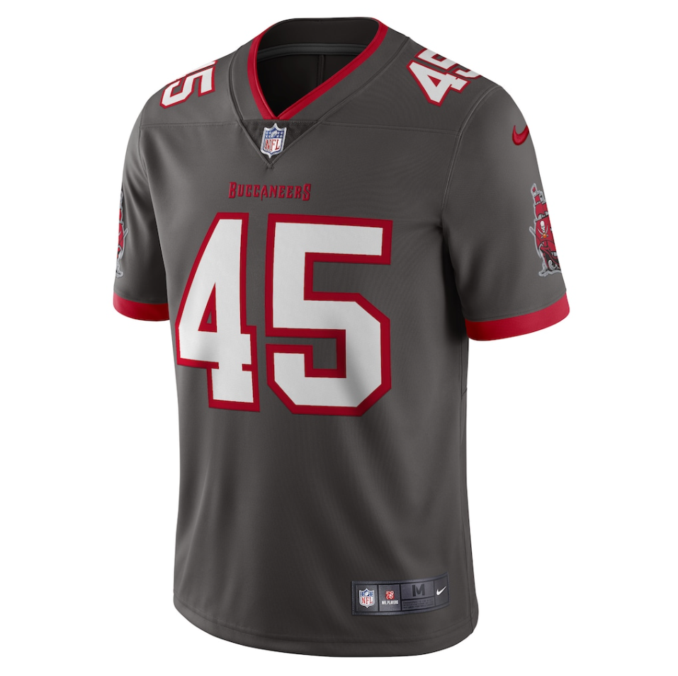 Men's Nike Devin White Pewter Tampa Bay Buccaneers Vapor Limited Jersey