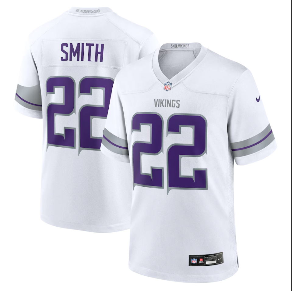 Minnesota Vikings Nike Alternate Game Jersey - White - Harrison Smith - Mens