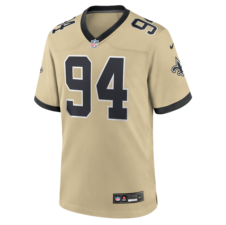 New Orleans Saints Nike Alternate Game Jersey - Gold - Cameron Jordan - Mens