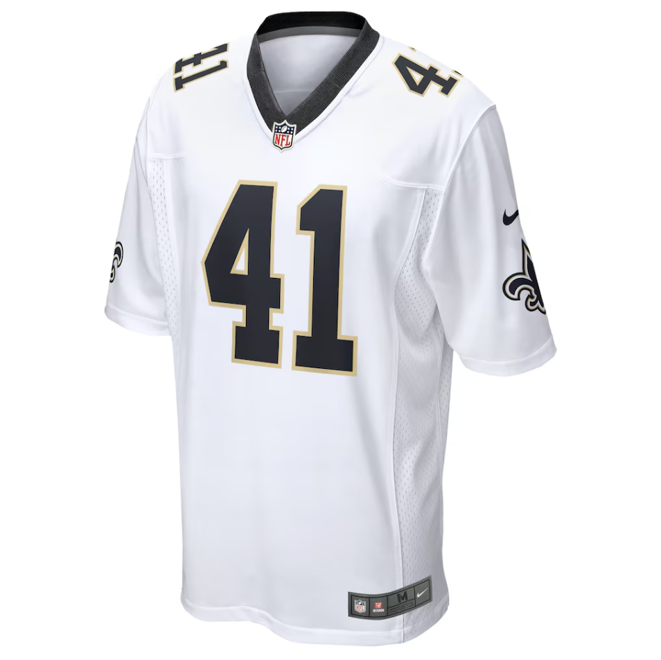 New Orleans Saints Nike Game Road Jersey - White - Alvin Kamara - Mens