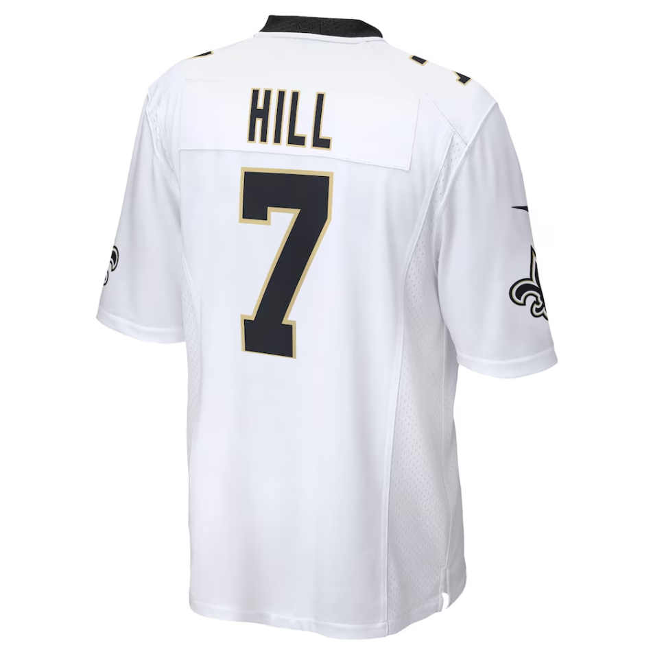 New Orleans Saints Nike Game Road Jersey - White - Taysom Hill - Mens