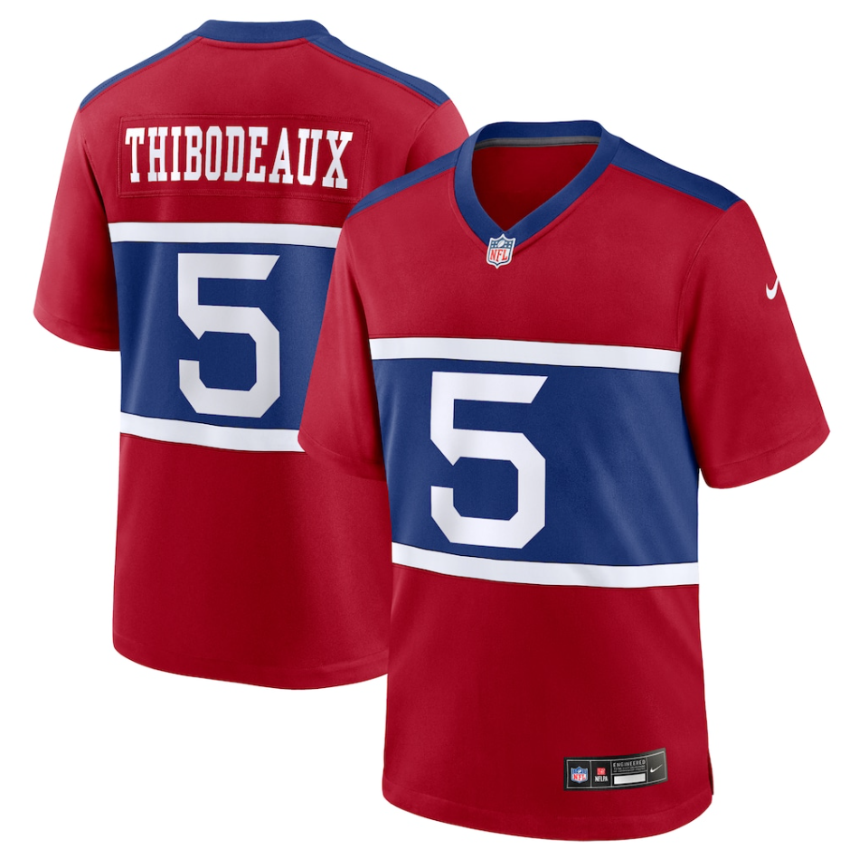 New York Giants Nike Secondary Throwback Alternate - Red - Kayvon Thibodeaux - Mens