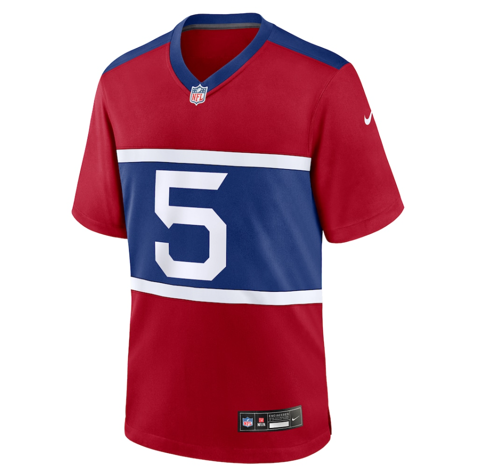 New York Giants Nike Secondary Throwback Alternate - Red - Kayvon Thibodeaux - Mens