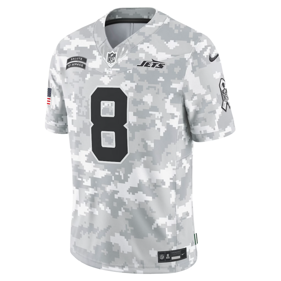 New York Jets Nike 2024 Salute to Service Jersey - Aaron Rodgers - Mens