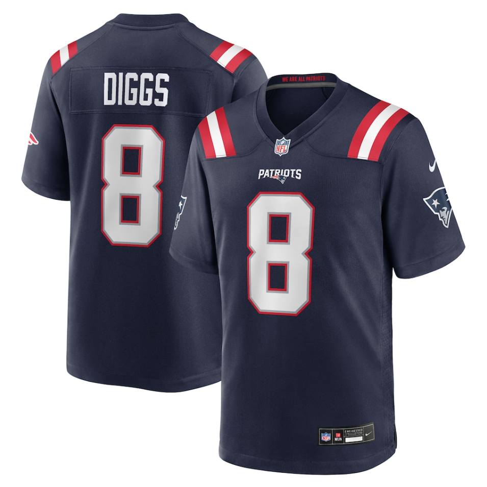 New England Patriots Nike Game Home Jersey - Navy - Stephon Diggs - Mens
