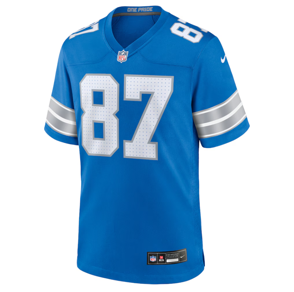 Detroit Lions Nike Home Game Jersey - Blue - Sam LaPorta - Mens