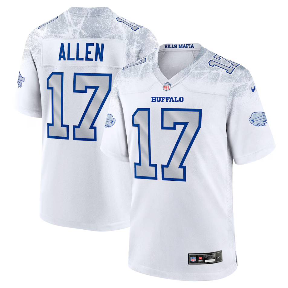 Men's Nike Josh Allen White Buffalo Bills 2025 Rivalries Collection Game Jersey