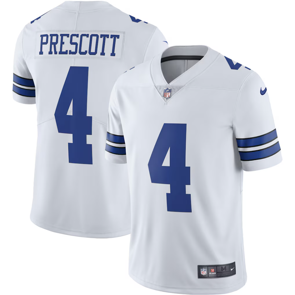 Men's Nike Dak Prescott White Dallas Cowboys Vapor Limited Player Jersey