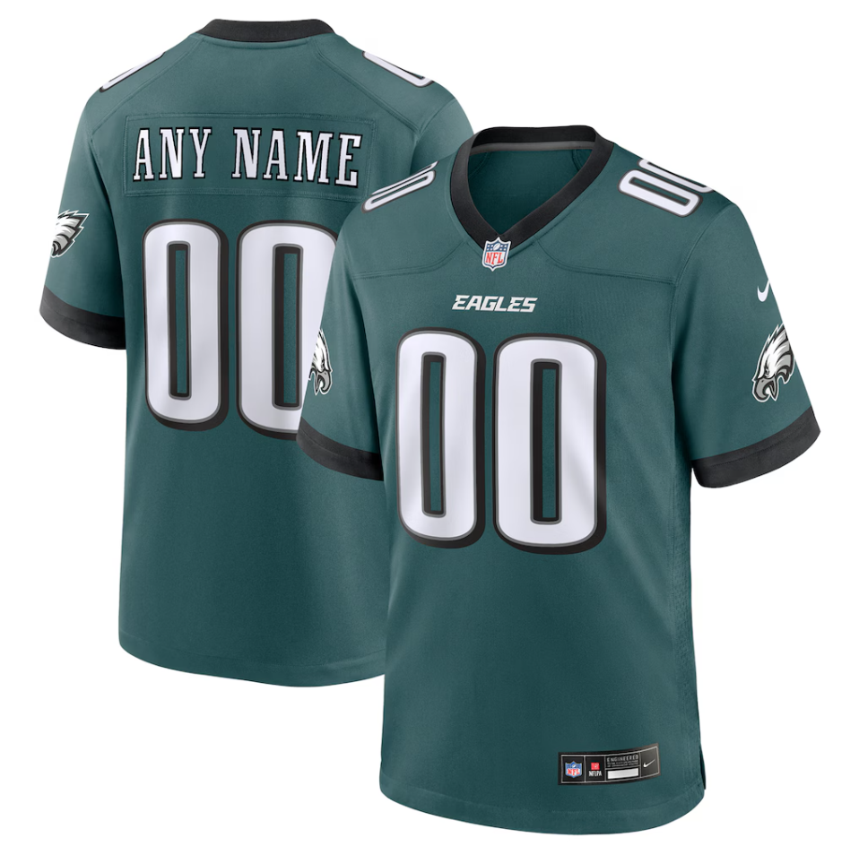 Philadelphia Eagles Nike Home Game Jersey - Custom - Mens
