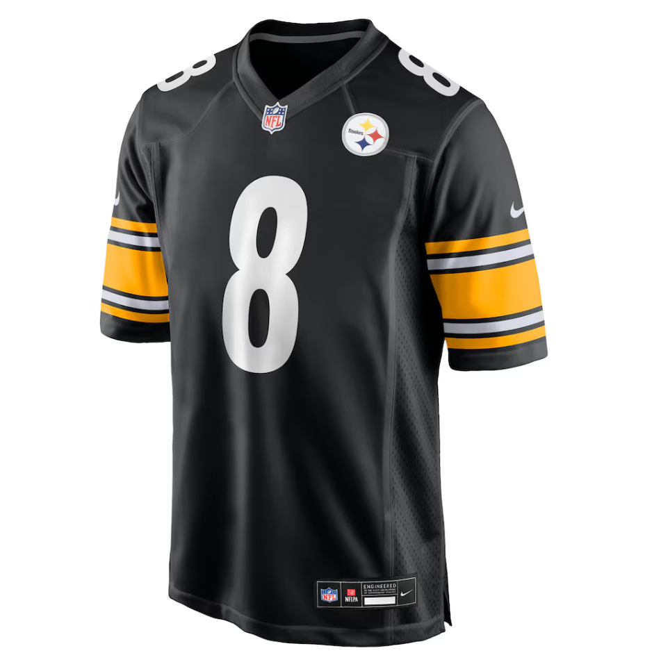 Pittsburgh Steelers Nike Home Game Jersey - Black - Aaron Rodgers - Mens