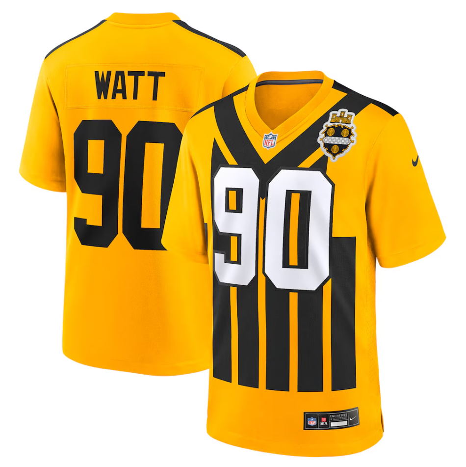 Pittsburgh Steelers Nike Game Alternate Jersey - Gold - T.J. Watt - Mens