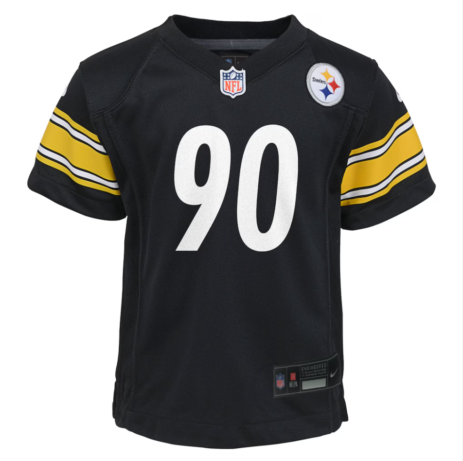 Pittsburgh Steelers Nike Home Game Jersey - Black - T.J. Watt - Kids