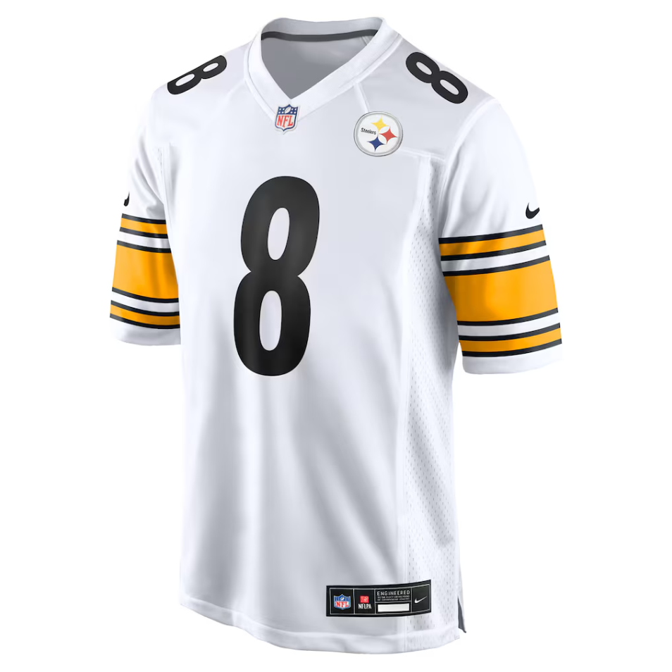 Pittsburgh Steelers Nike Road Game Jersey - White - Aaron Rodgers - Youth