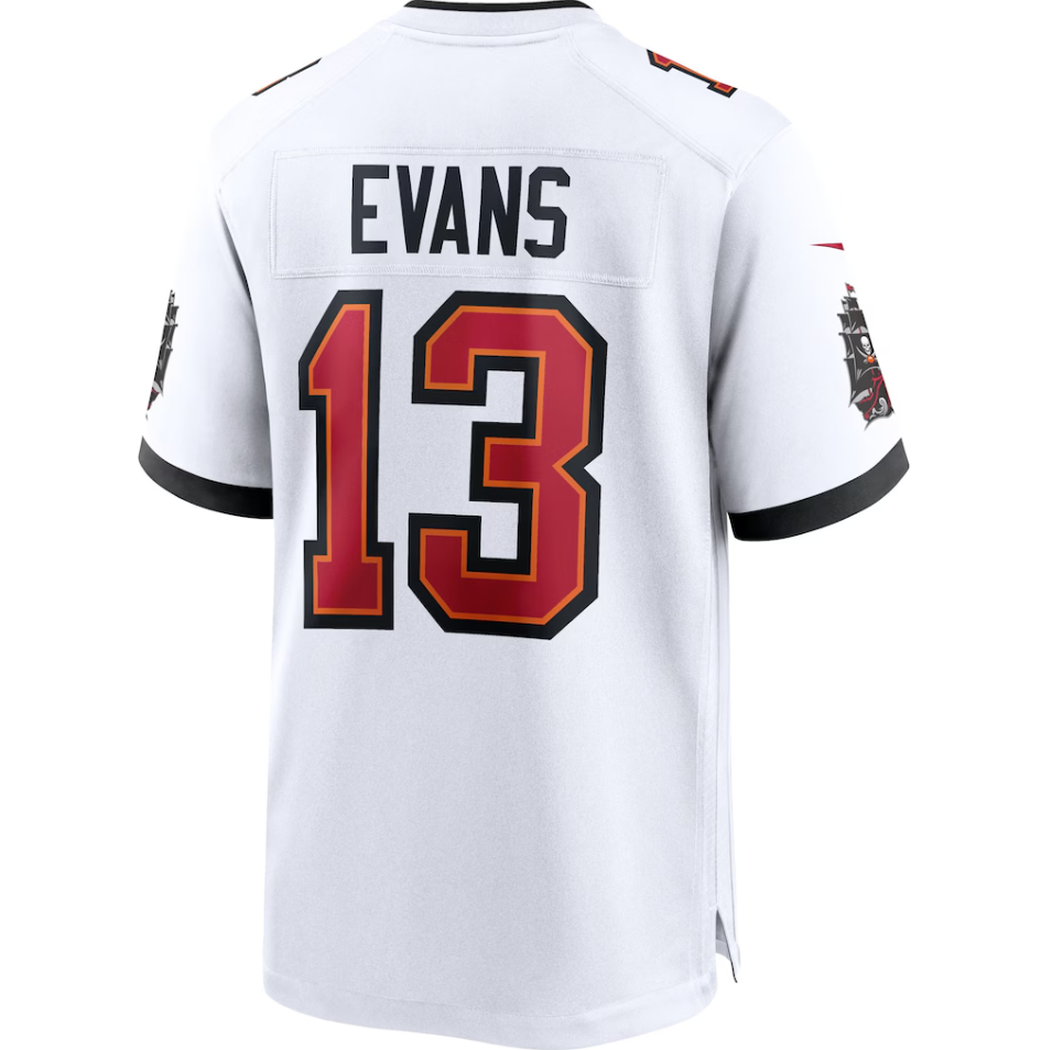 Tampa Bay Buccaneers Nike Game Road Jersey - White - Mike Evans - Mens