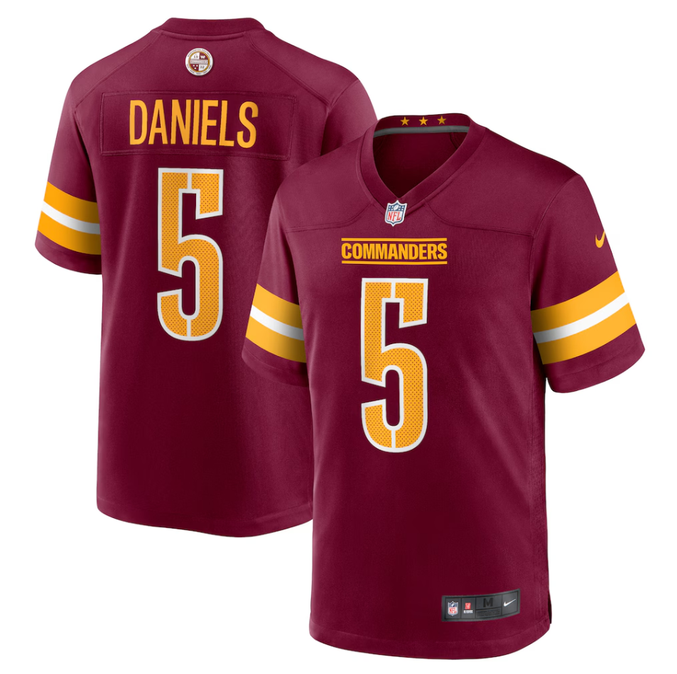 Washington Commanders Nike Home Game Jersey - Burgundy - Jayden Daniels - Mens