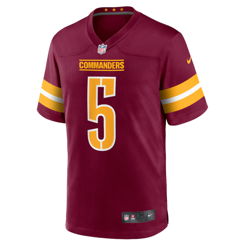 Washington Commanders Nike Home Game Jersey - Burgundy - Jayden Daniels - Mens