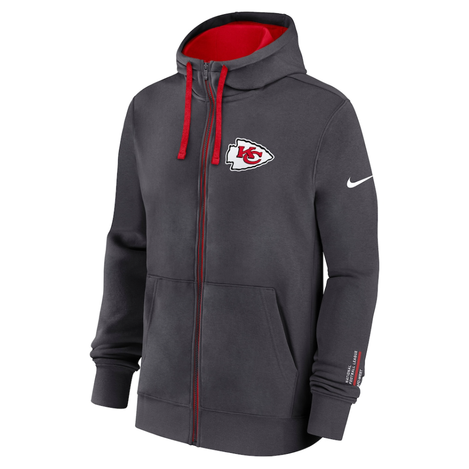 Kansas City Chiefs Nike Club Full Zip Hoodie - Mens