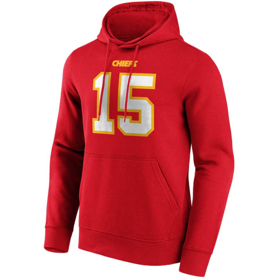 Kansas City Chiefs Home Name & Number Hoodie - Patrick Mahomes - Mens