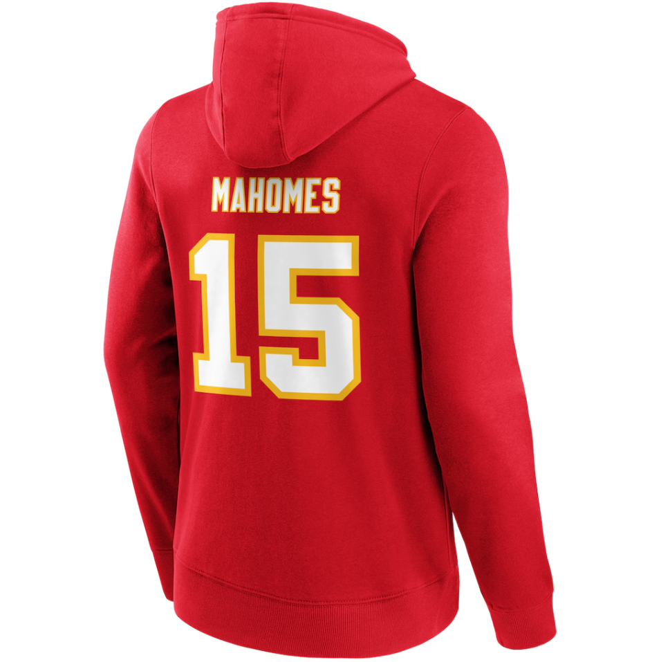 Kansas City Chiefs Home Name & Number Hoodie - Patrick Mahomes - Mens