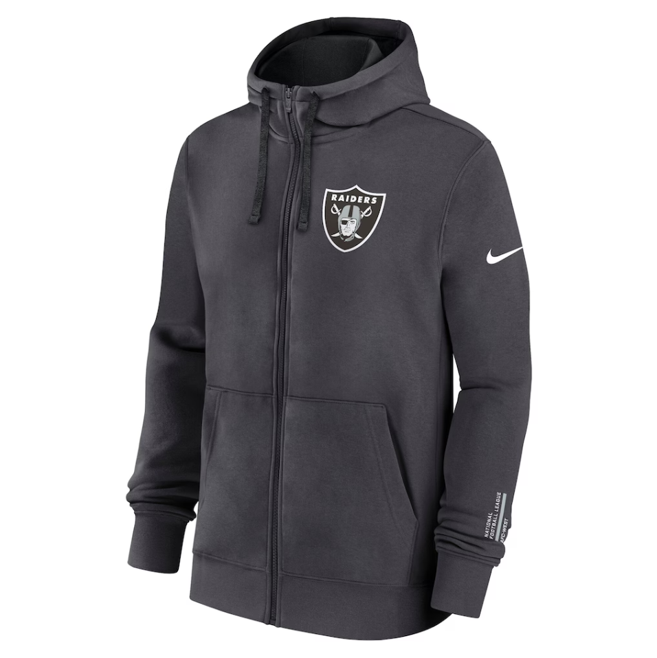 Las Vegas Raiders Nike Club Full Zip Hoodie - Mens