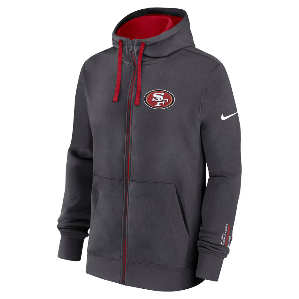 San Francisco 49ers Nike Club Full Zip Hoodie - Mens